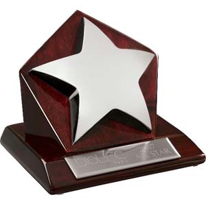 Stella IV Star on Octagonal Wood Base