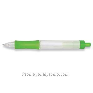 Paper Mate TriEdge Translucent White Barrel/Lime Trim Grip Ball Pen