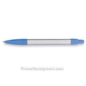 Paper Mate Tempo Silver Barrel/Pale Blue Trim Ball Pen