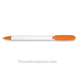Paper Mate Sport Retractable White Barrel/Translucent Orange Trim, Black Ink Ball Pen