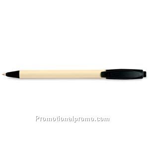 Paper Mate Sport Retractable Cream Barrel/Black Trim, Black Ink Ball Pen