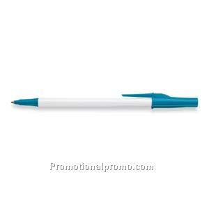 Paper Mate Write Bros White Barrel/Bright Blue Trim, Black Ink