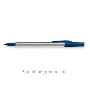 Paper Mate Write Bros Silver Barrel/Navy Trim, Black Ink
