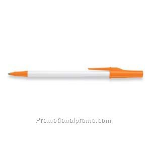 Paper Mate Write Bros White Barrel/Orange Trim, Black Ink