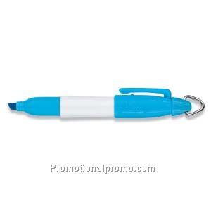 Sharpie Accent Mini White Barrel, Fluorescent Blue Ink Highlighter