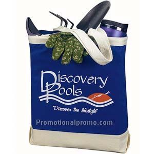 Natural Color Block Tote