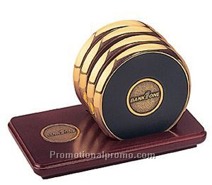 Four-Coaster Solid Cherry or Walnut Tray