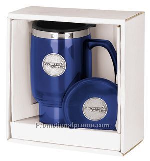 Plastic Mug and Coaster Set