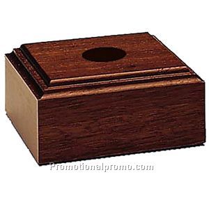 Mahogany-Tone Lighted Wood Base