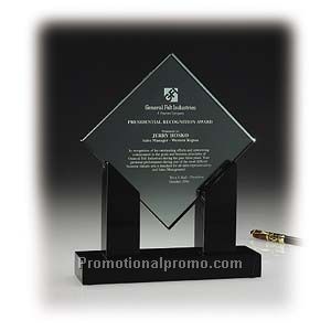 Diamond Jade Award with Black Marble Base