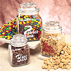 36oz.glass apothecary jar with C fills