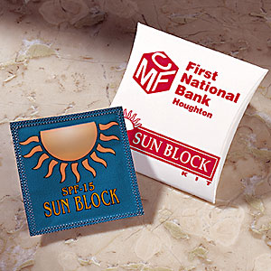 Sun block in paper container