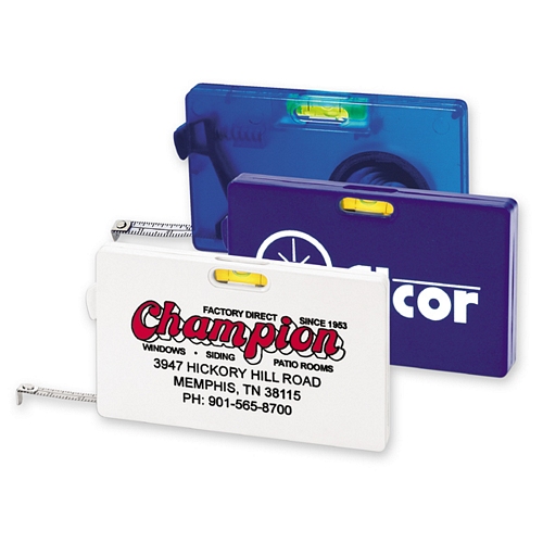 RECTANGULAR TAPE MEASURE WITH LEVEL