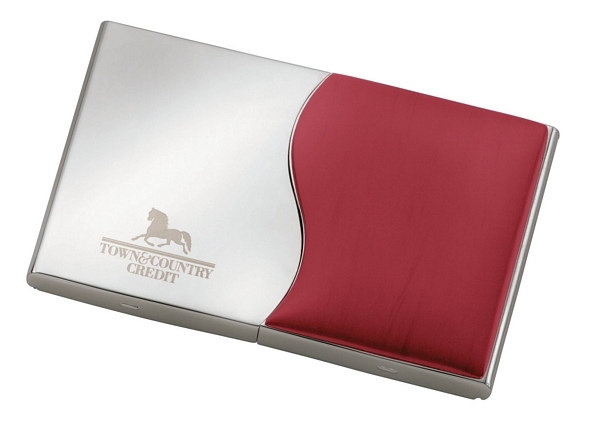 Wave Wood Business Card Case