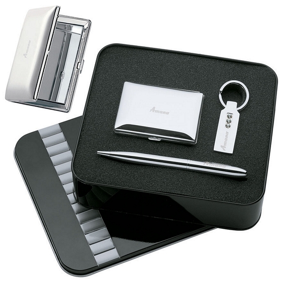 Ballpoint Pen / Double Mirror / Keyring Giftset