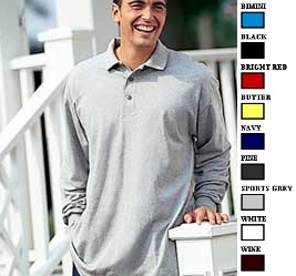 Outer Banks Long Sleeve Cotton Pique Polo