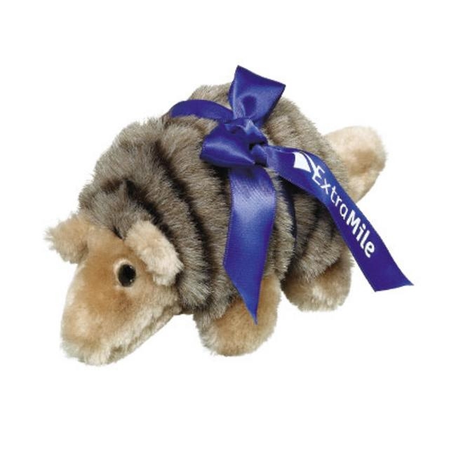 Cuddly Armadillo with Ribbon