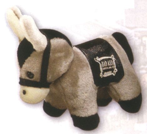 Cuddly Donkey with Saddle Blanket