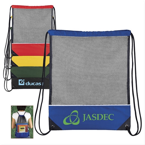 MESH PULLSTRING BACKPACK