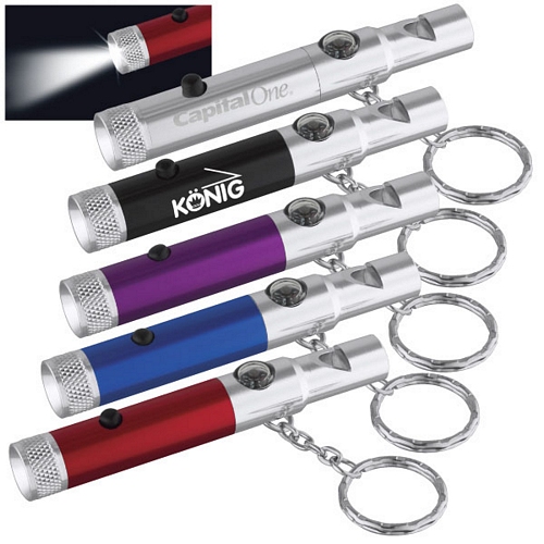 WHISTLE KEY-LIGHT WITH COMPASS