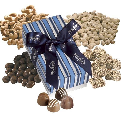 Gift Box with custom ribbon - A, B, or C fills