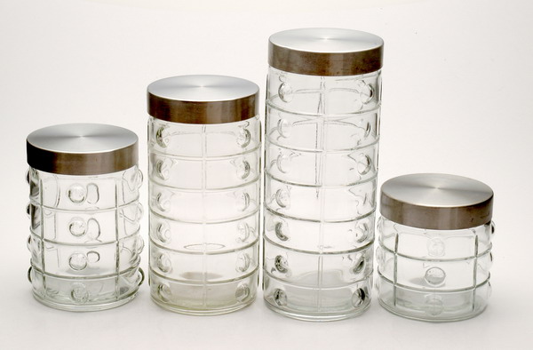 4pcs storage jar set with metal lid
  
   
     
    