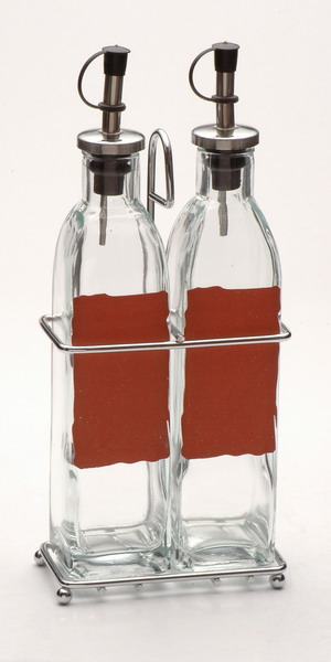 oil and vinegar set with metal stand
  
   
     
    