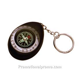 BLACK COMPASS KEYRING