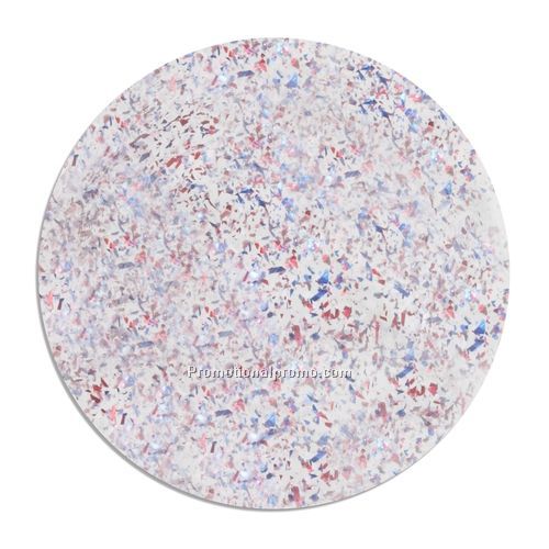 Beachball - Clear with Red, White & Blue Glitter