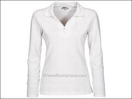 Body fit polo lange mouw