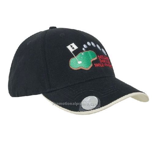 Brushed Heavy Cotton with Magnetic Ball Marker on Peak