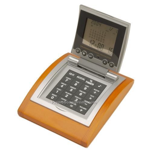 Clock - Wooden Base World Time Clock