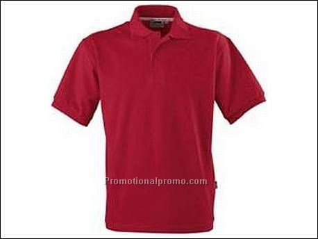 Cotton polo. 1x1 rib gebreide kraag e...