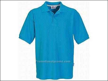 Cotton polo. 1x1 rib gebreide kraag e...