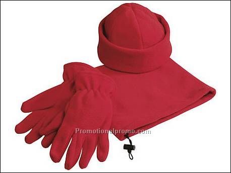 Dickson fleece set. Bestaat uit: Muts...