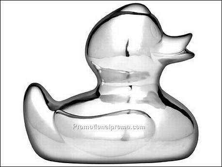 Duck moneybank silver plated...