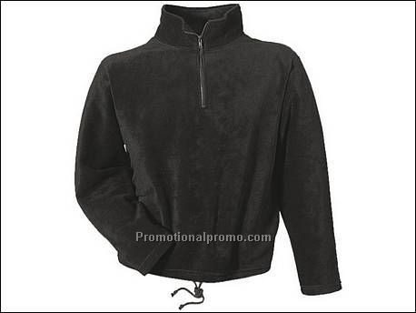 Fleece sweater met ritssluiting en...