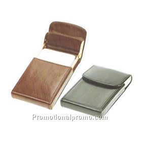 Flip up business card holder