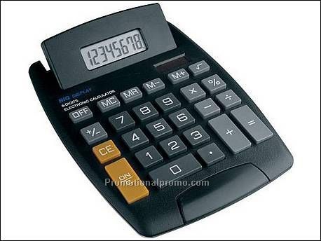 Grote calculator met opklapbaa