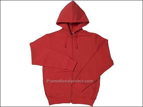 Hanes Men's Sweater Beefy Hooded Jacket, Red
