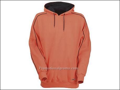 Hooded sweater. 1x1 rib gebreide manc...