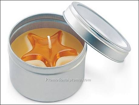 Kaars i.v.v. ster in metalen...