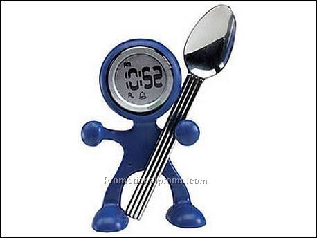 Klok in de vorm van een mannetje...