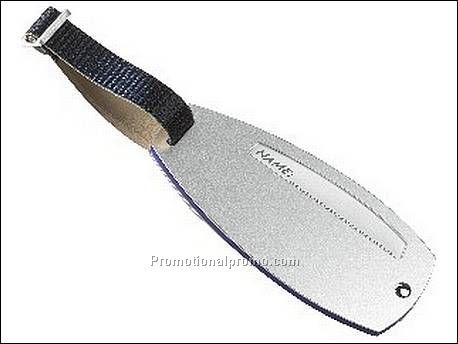 Kofferlabel, aluminium en rubber,...