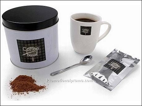 Koffiebeker in blik verpakt. Set met ...
