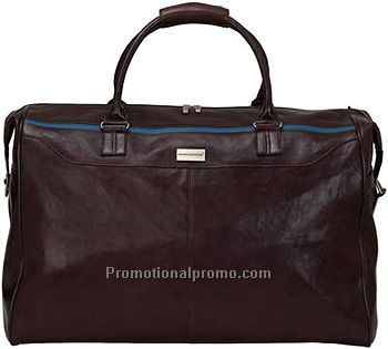 ORIENT EXPRESS LEATHER TRAVEL BAG - Travel bag with zip compartment, outside -and inside zip pockets