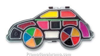 Paint set in shape of car