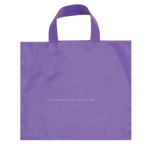 Plastic Bag - Frosted Soft Loop Handle Bags, 16" x 15"