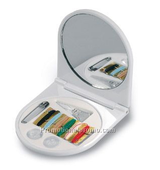 Sewing kit and mirror in case