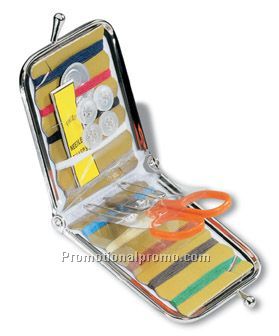 Sewing kit in clasp case
